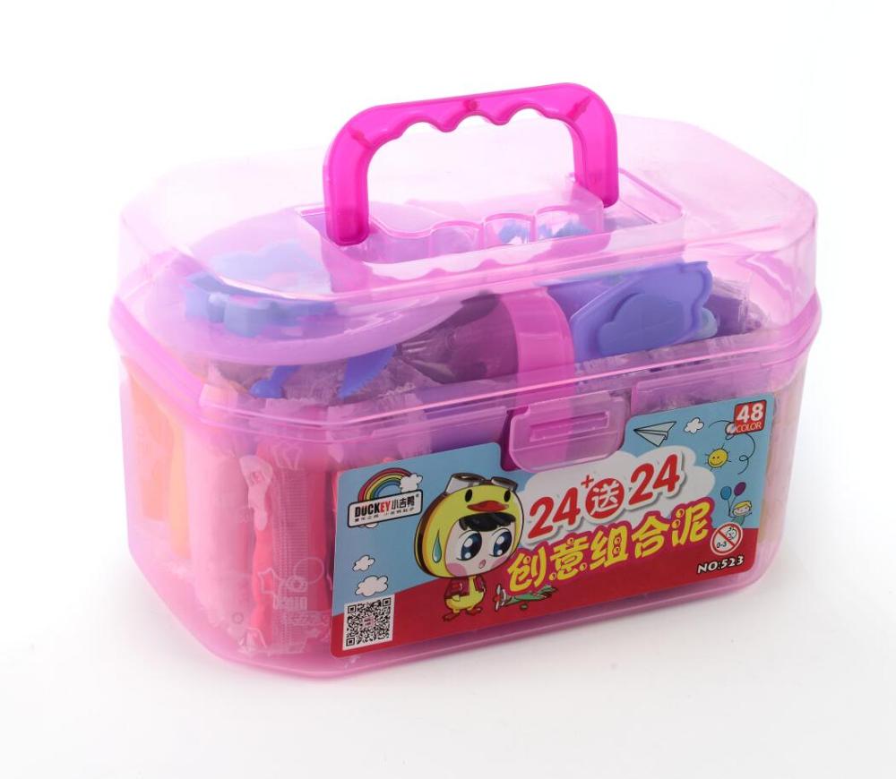 DUCKEY 24 COLOR NONTOXIC WHOLESALE PLAY DOUGH WITH MOULDS