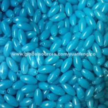 Plastic beads, 6*12mm rice