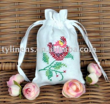 Embroidery cotton gift bag