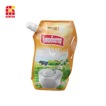 Stand Up Spout Pouch For Dairy Food Packaging