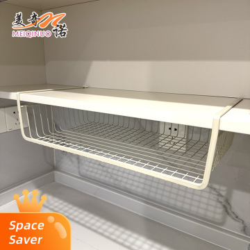 The large hanging basket is grey