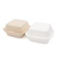 6 inch Microwave Clamshell Fast Food Take Away Lunch Box Biodegradable food container Disposable Hinged Food Container