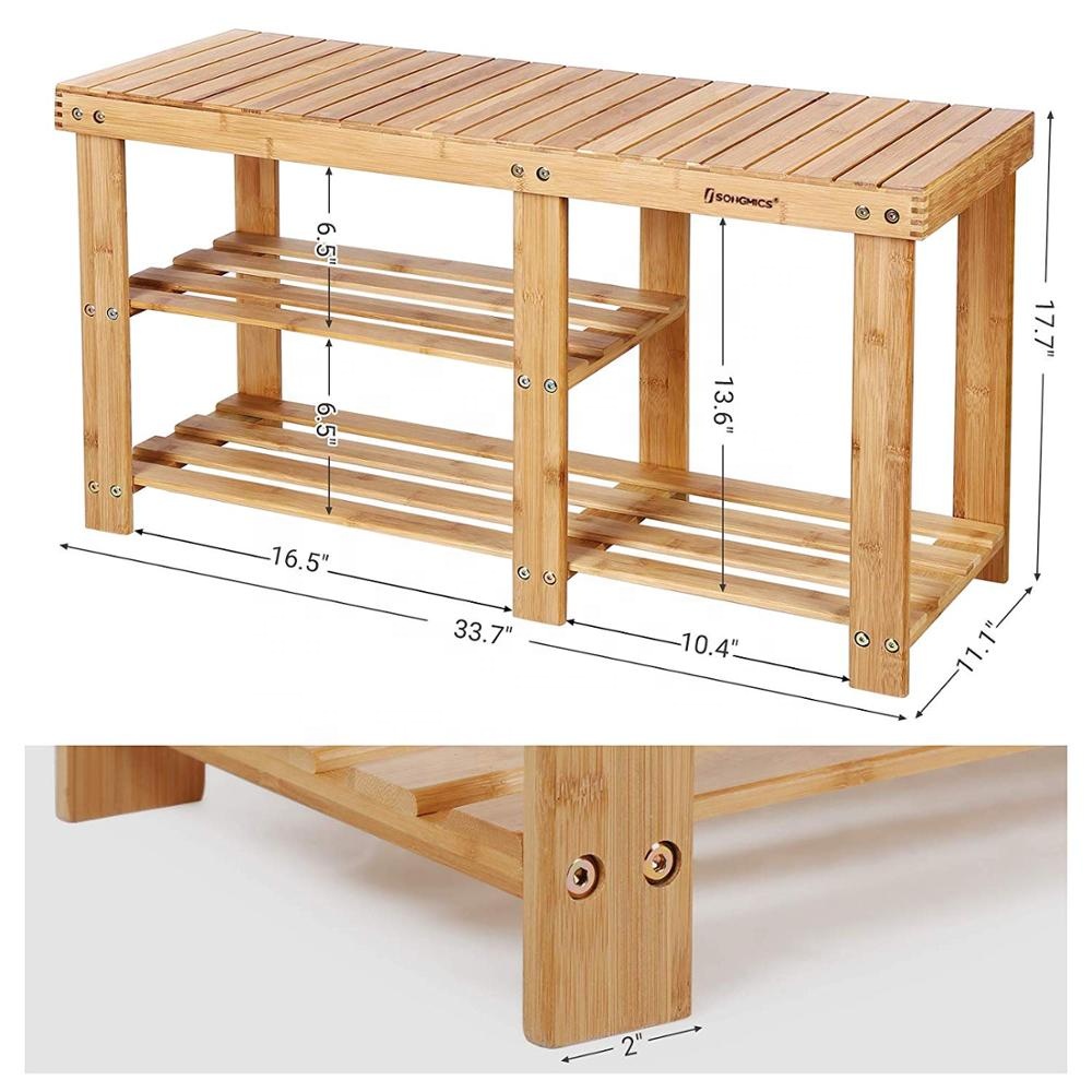 Wood Shoe Bench Rack5 Jpg