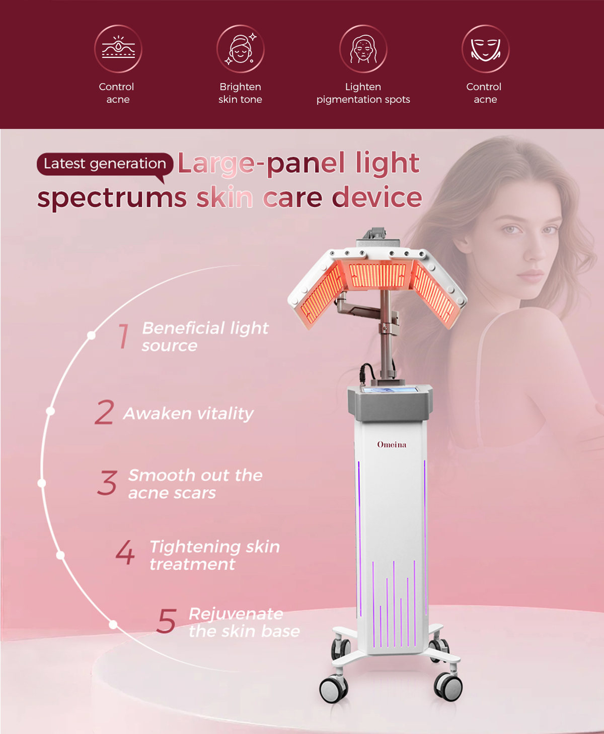 máquina profissional de terapia de luz professional light therapy machine