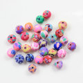 Neu Ankommen 6mm 8mm 10mm 12mm Polymer Clay Perlen Drucken Blumenmuster Runde Lose Perlen Mix Farbe Für die Schmuckherstellung