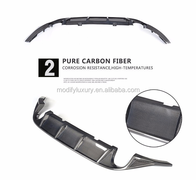Modify Luxury Carbon Fiber Rear Diffuser for VW GOLF 7 MK7