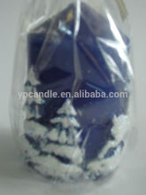 pillar relief shaped christmas candle