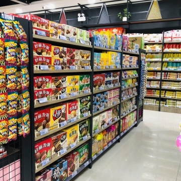 Sturdy Four-Column Supermarket Rack