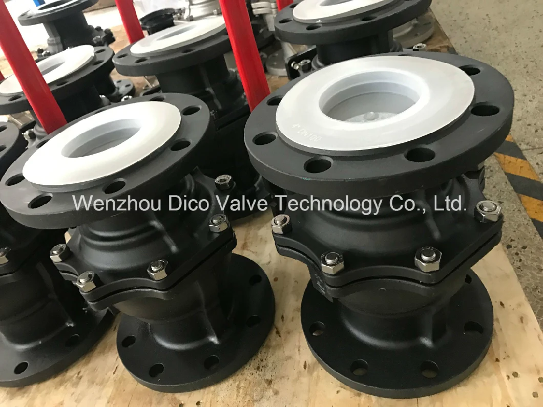 Wenzhou Valve Manufacturer ANSI Wcb/CF8/CF8m with ISO5211 Pad 2PC Flange Ball Valve