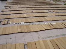 solid unfinished teak flooring