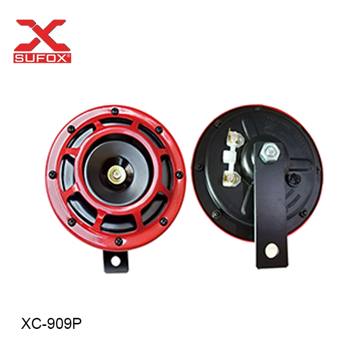 Best Quality 135mm Diameter Big Red Disc Car Horn 2 Way Type for All Cars