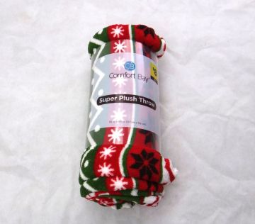 Snowflake Printing Coral Blanket