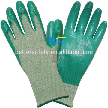 Green Nylon Coated Green Nitrile Coated Glove Free Samples