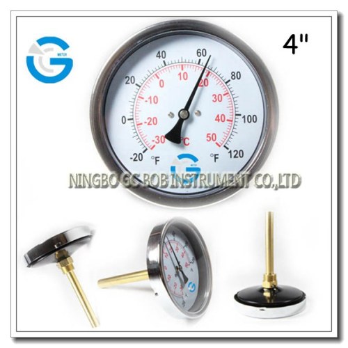 Black steel outside bayonet ring industrial thermometer