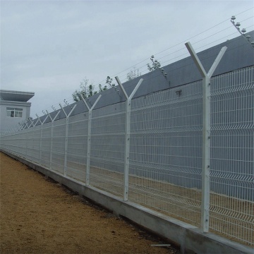 curved welded wire bridge fence