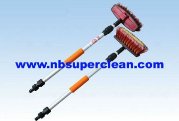 Telescopic aluminium water flow through car wash brush