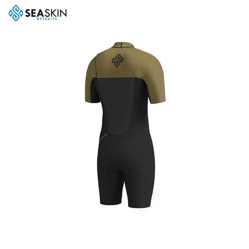 Seaskin New 3mm Neoprene Men Surfing anpassade Shorty Front Chest Wetsuit