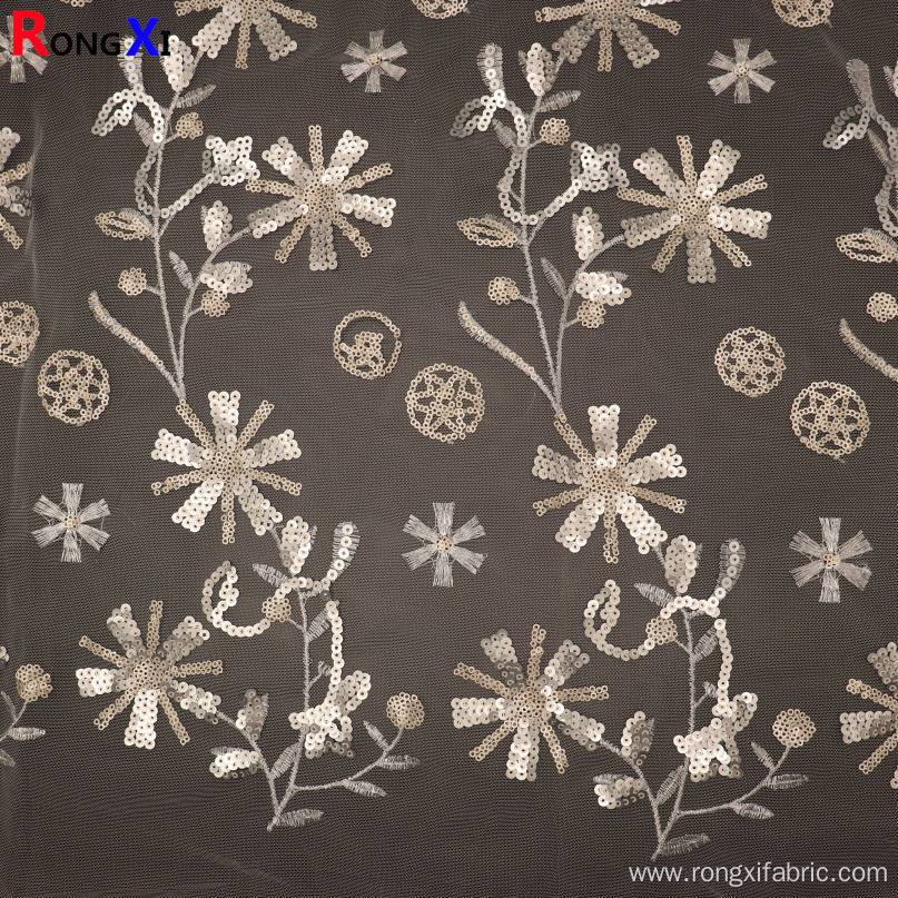 Brand New Velvet Sequin Lace Fabric