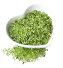 Natural Peridot Stone Chips and Crushed Pieces: Healing Light Green Gemstone Bulk Collection