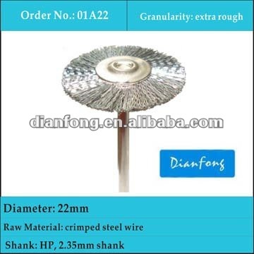 mini crimped steel wire rotary polishing brush