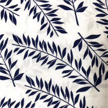 Slim Fine Leaves Elegant Design Rayon Printing