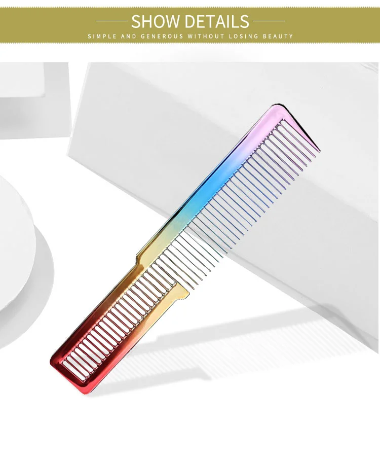 Rainbow Color Wholesale New Design Hair Comb for Salon Barber Hair Beauty Combing Hair Comb