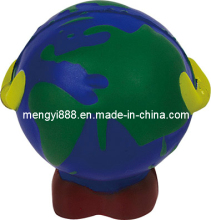 8X6.8cm PU Globe Man Stressball