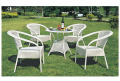 Round Glass Outdoor Leisure Rattan Dining Set