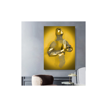 Modern Love Design: Nordic Couple Metal Figure and Art Posters