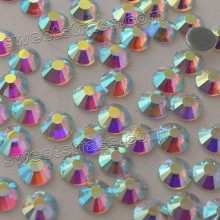 MC flatback Crystal Hot fix Loose Rhinestone Rainbow Color