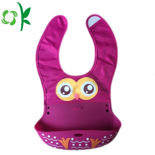 Nya produkter Custom Double Material Silicon Baby Bibs