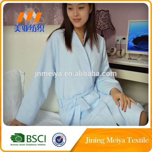 Embroideried Waffle Bamboo Fiber Bathrobe