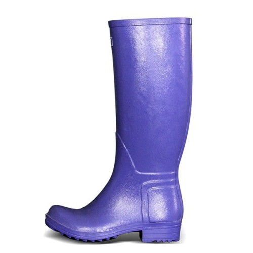 2014 fashion brand purple rubber rain boots for women