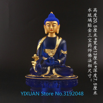 Yakushi Buddha statue water glaze yakushi seven buddhas to glaze five buddhas three treasures buddhist medicine guru seven buddh