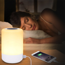 USB Charger LED Colorful Creative Touch Pat Small Night Lamp