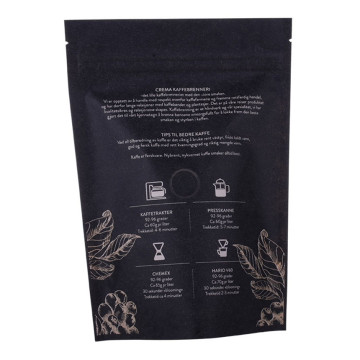 Biodégradable PLA Zipper Stand Up Coffee Emballage Papier Sac