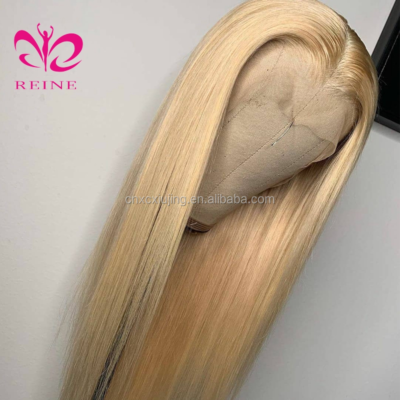 Reine 13x4 Lace Frontal 613 Straight  Wigs 613 Blonde Malaysian Lace Front Human Hair Wigs Blonde 613 Short Bob Lace Wigs
