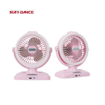 6 Inch Solar Powered Rechargeable USB Fans for Home - Indoor & Outdoor
