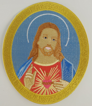 Iron-On Jesus Portrayal Embroidery Emblem