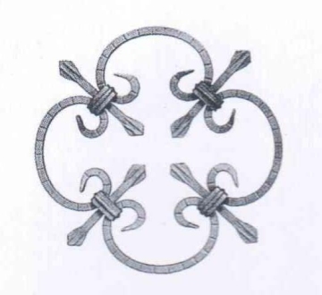 high quality wrought iron rosette decorative parts