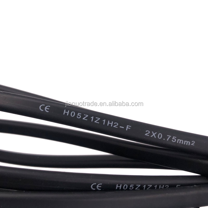 H05Z1Z1H2-F Flat Cable EU 2 Pin Plug LSZH Power Cord