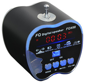 FQ Apple Shape TF card, USB Speaker with FM Radio