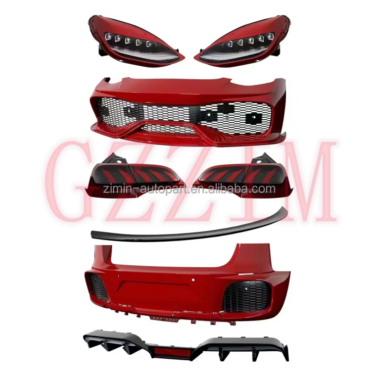 Body Kit For Te-sla Upgrade Body Kits Front Lip Side Skirts Rear Diffuser Spoiler Headlamp & Taillamp