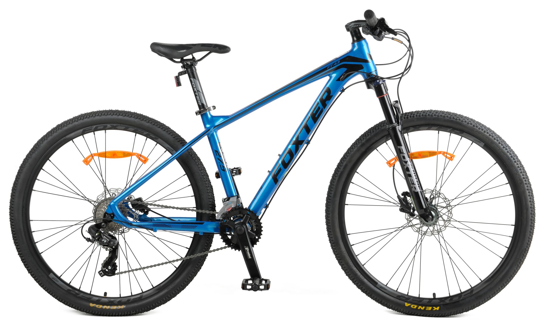 27.5 inç FT-4.3 alaşımlı çerçeve dağ bisikleti 18 vitesli shimano ipuçları ön süspansiyon çatalı mavi siyah 27.5inch FT-4.3 alloy frame mountain bike 18speed shimano cues front suspension fork blue black