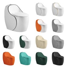 Modern Gold Orange Green Black Grey Tankless Egg Toilet Bowl