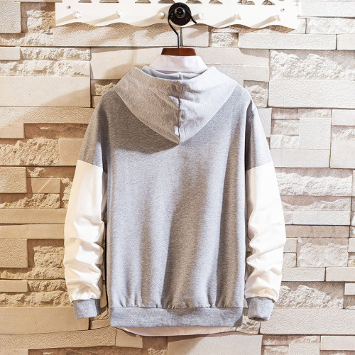 Men's polyester cotton hooded sweatshirt