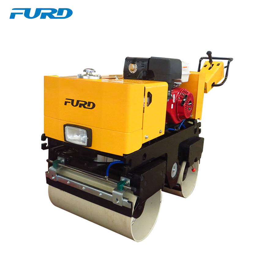 Hydraulic double drive imported motor walking roller diesel vibration small road roller sales price