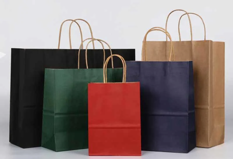 10*6.75*12 Inch Chept Price Handle Brown Kraft Zara Plain Cheap Price Paper Bags with Tyvek Paper Bags