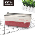 Popular simple color embroidery partysu pu pencil case