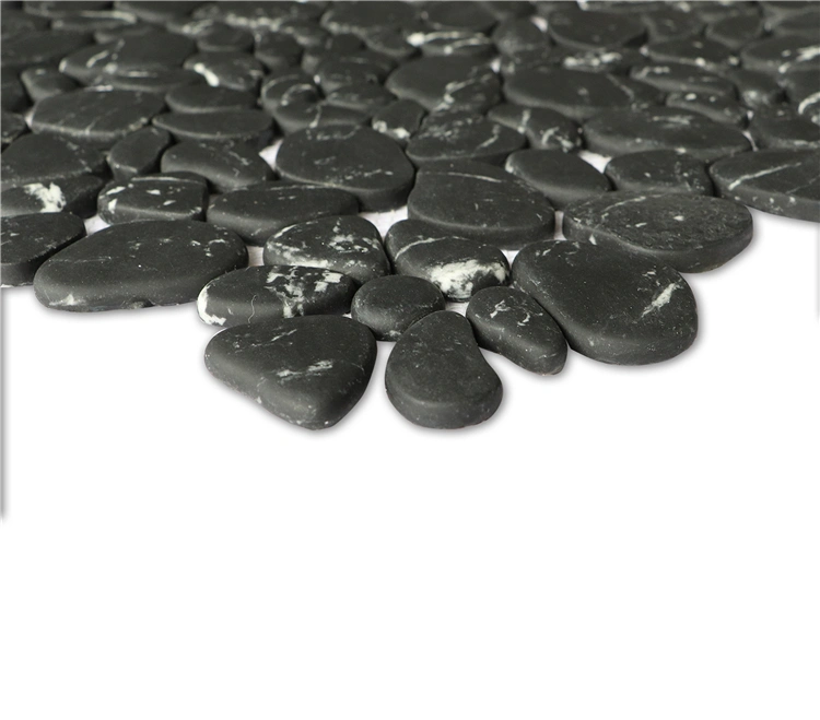 Black Pebble Wall Glass Fullbody Crystal Mosaic Tile